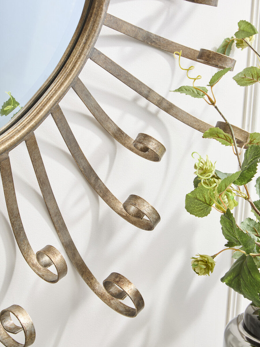 Spoke Style Wall Mirror