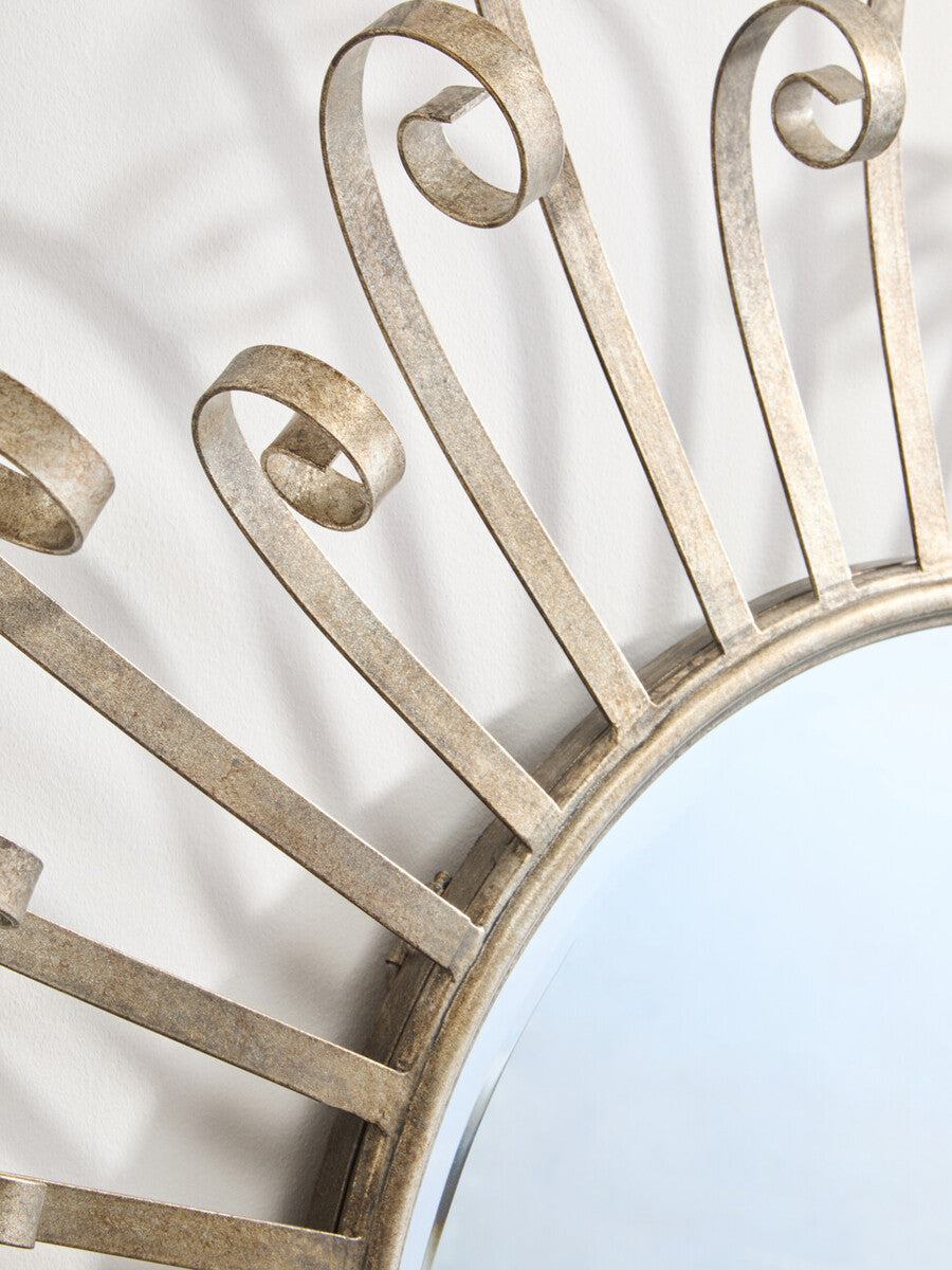 Spoke Style Wall Mirror