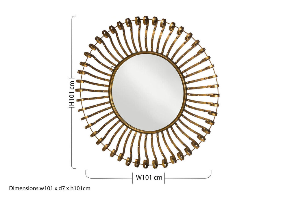 Spoke Frame Wall Mirror