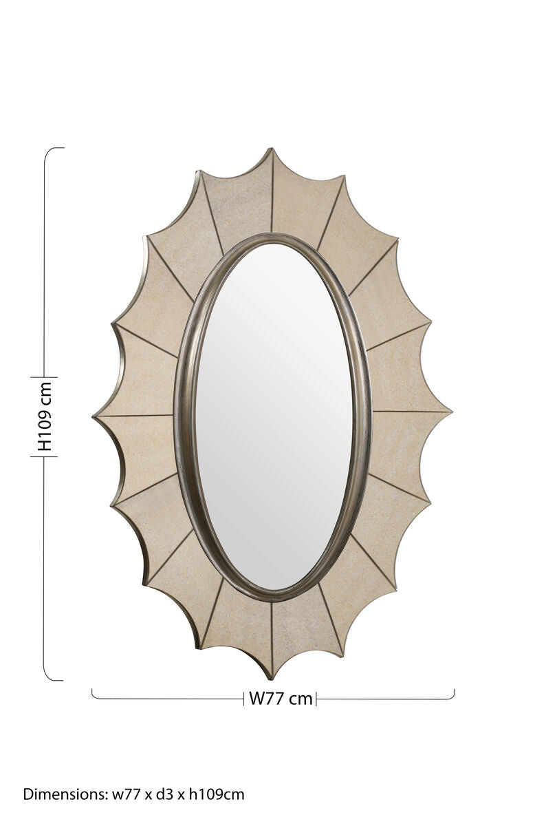 Gold Finish Frame Wall Mirror