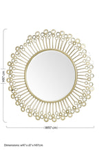 Mirrored Disc Detail Wall Mirror