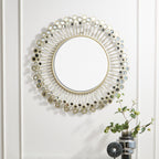 Mirrored Disc Detail Wall Mirror