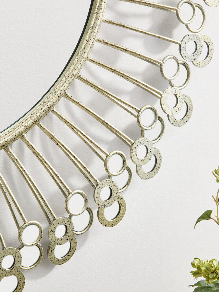 Mirrored Disc Detail Wall Mirror