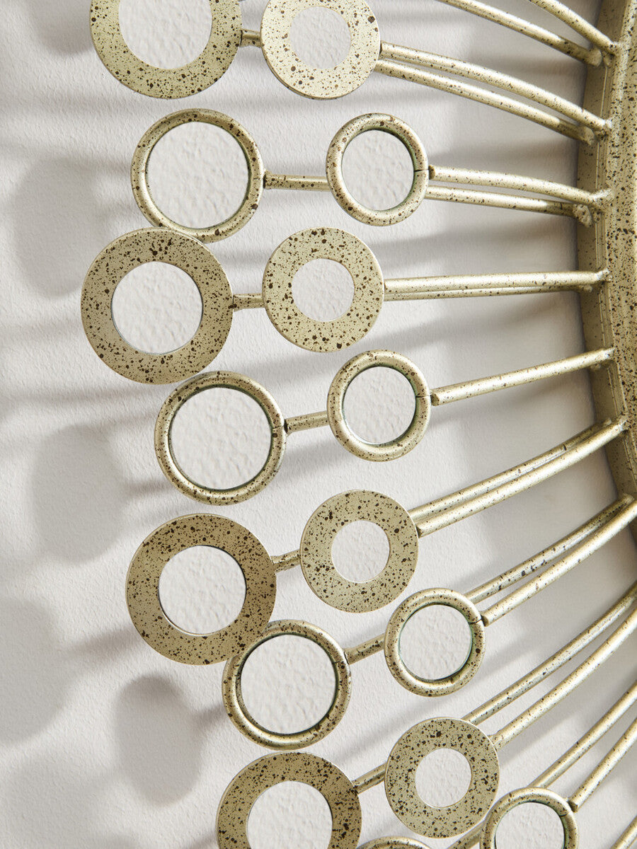Mirrored Disc Detail Wall Mirror