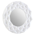White High Gloss 3D Design Wall Mirror
