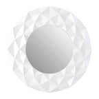 White High Gloss 3D Design Wall Mirror