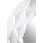 White High Gloss 3D Design Wall Mirror