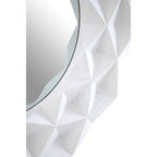 White High Gloss 3D Design Wall Mirror
