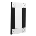 Small Wall Mirror with Black and Bevelled Frame