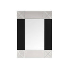 Small Wall Mirror with Black and Bevelled Frame