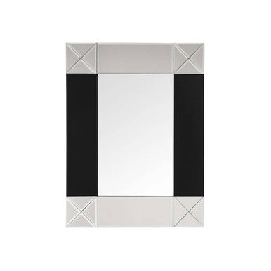 Small Wall Mirror with Black and Bevelled Frame