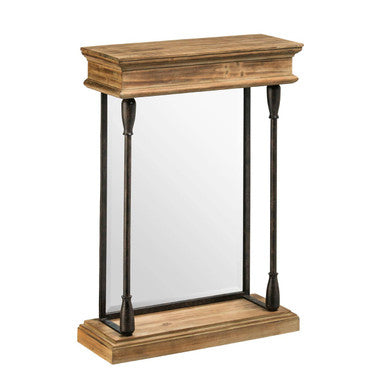 Fir Wood and Metal Mirror