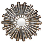 Vintage Round Silver Wall Mirror