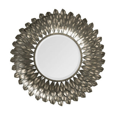 Layered Round Grey Wall Mirror