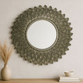 Layered Round Grey Wall Mirror