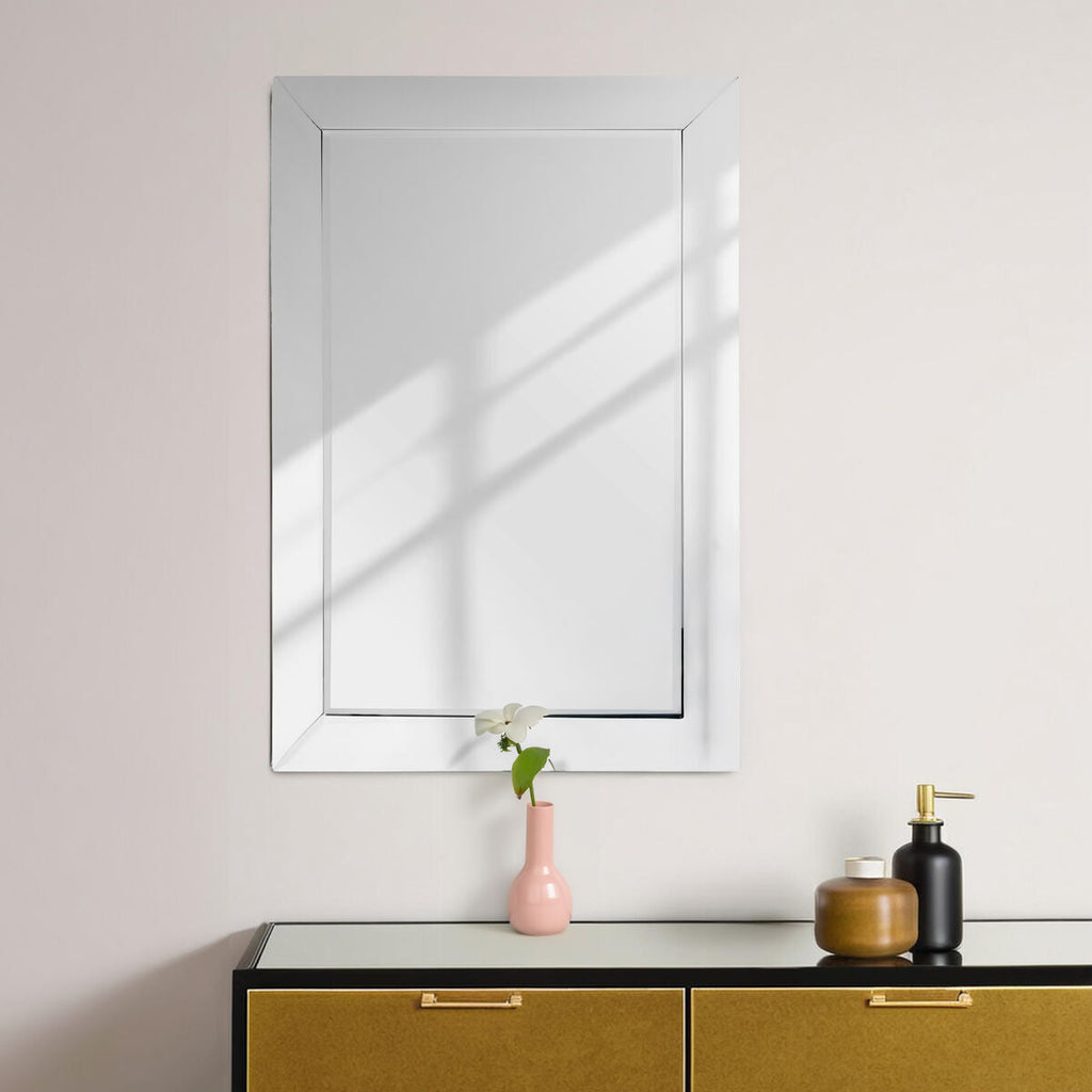 Bevelled Panel Rectangular Wall Mirror