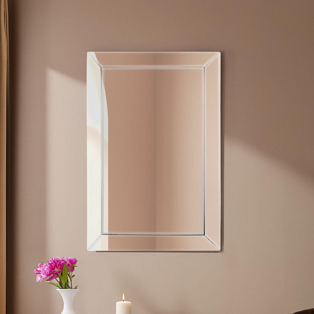 Bevelled Panel Rectangular Wall Mirror