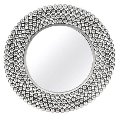Pewter Finish Iron Wall Mirror