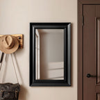 Matte Black Finish Wall Mirror