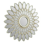 Sculptural Silver Wall Mirror