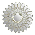 Sculptural Silver Wall Mirror