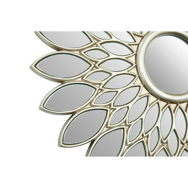 Sculptural Silver Wall Mirror