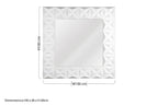 3D Effect Wall Mirror with White High Gloss Finish