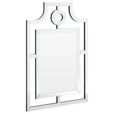 Cut Out Design Silver Wall Mirror