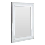 Thick Silver Frame Rectangular Wall Mirror