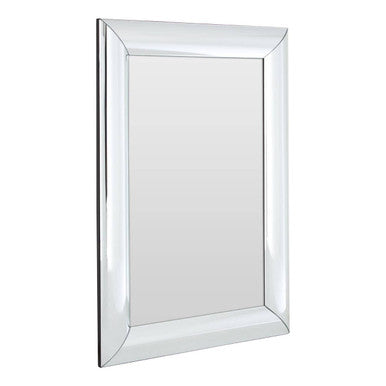 Thick Silver Frame Rectangular Wall Mirror