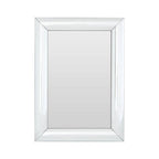 Thick Silver Frame Rectangular Wall Mirror