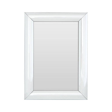 Thick Silver Frame Rectangular Wall Mirror