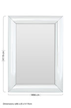 Thick Silver Frame Rectangular Wall Mirror