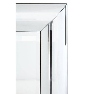 Thick Silver Frame Rectangular Wall Mirror
