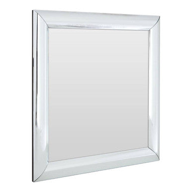 Thick Silver Frame Small Square Wall Mirror