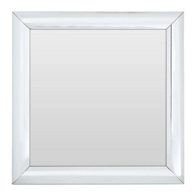 Thick Silver Frame Small Square Wall Mirror