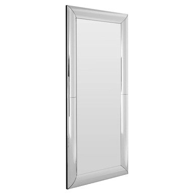 Thick Silver Frame Large Rectangular Wall Mirror