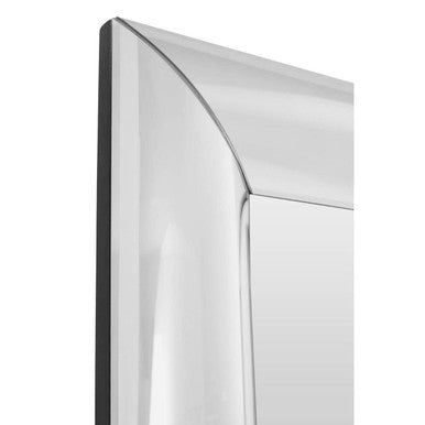Thick Silver Frame Large Rectangular Wall Mirror