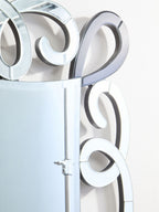 Black and Silver Scroll Design Wall Mirror