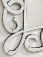 Black and Silver Scroll Design Wall Mirror