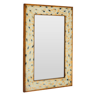 Distressed Patina Rectangular Wall Mirror