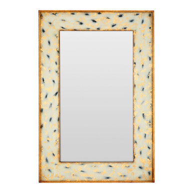Distressed Patina Rectangular Wall Mirror