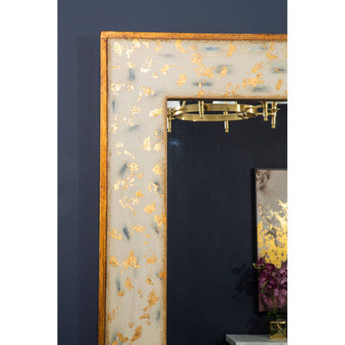 Distressed Patina Rectangular Wall Mirror