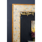 Distressed Patina Rectangular Wall Mirror