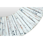 White Wash Round Wall Mirror