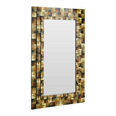 Layered Horn-Effect Wall Mirror