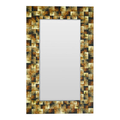 Layered Horn-Effect Wall Mirror