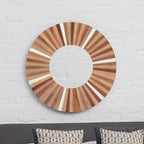 Natural Wood Wall Mirror