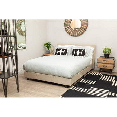 Segmented Wood Effect Wall Mirror
