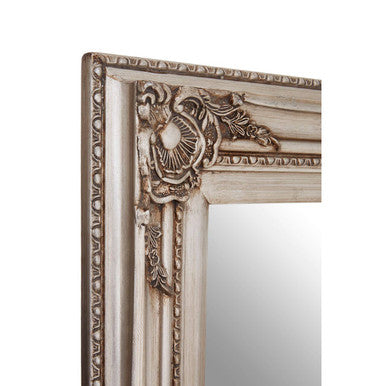 Baroque Rectangular Grey Wall Mirror